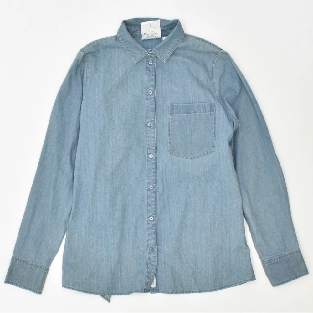 New with tags Women Cheap Monday Button Airy Denim Shirt